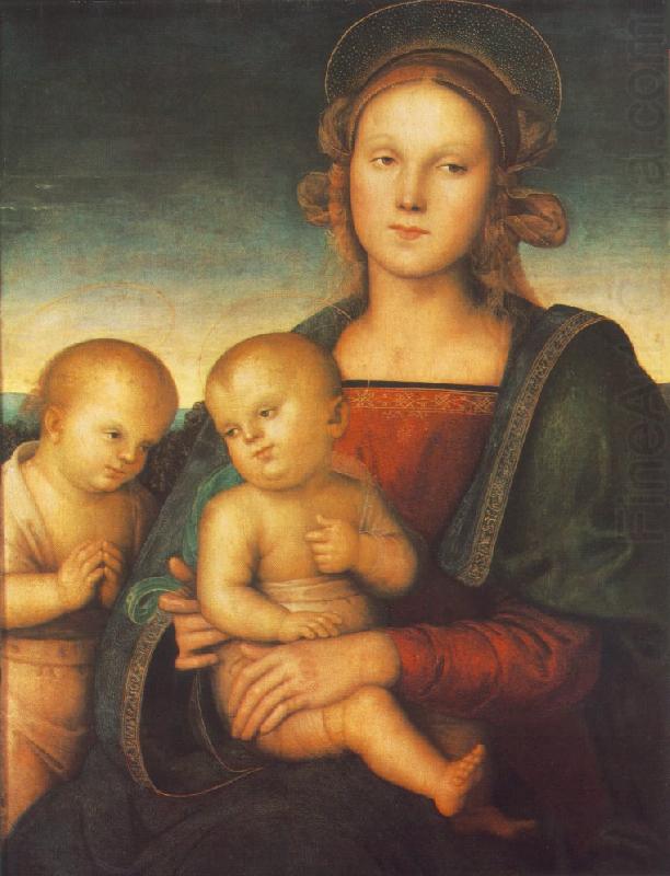 Madonna with Child and Little St John af, PERUGINO, Pietro